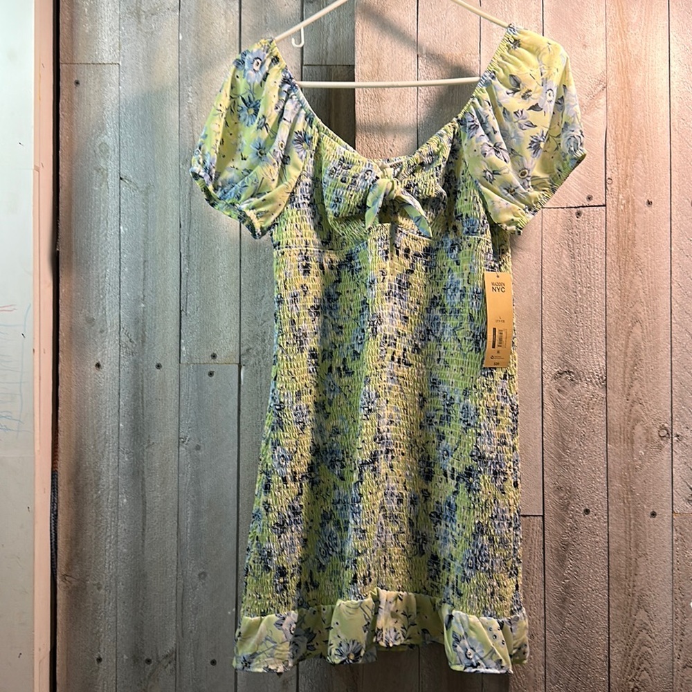 Madden NYC green and blue body con dress size L